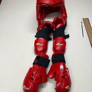 Kids Red Martial Arts Gear Set